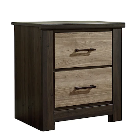 Two Drawer Contemporary Nightstand